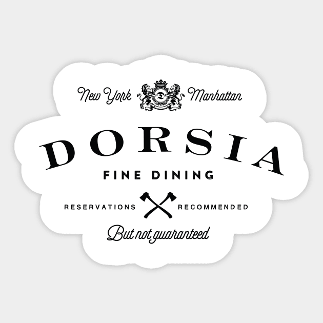 Dorsia Fine Dining Sticker by MindsparkCreative